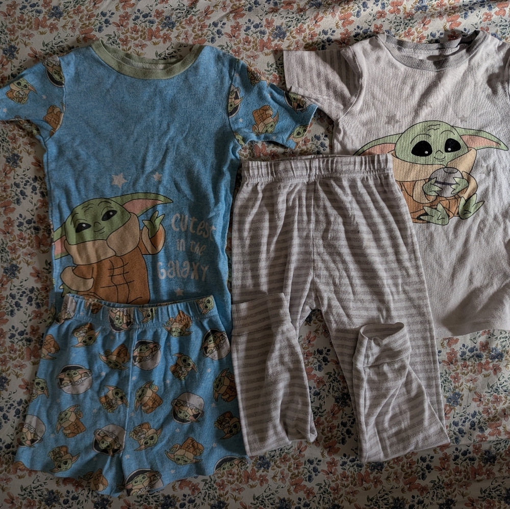 2 Pairs - Size 6 Star Wars Grogu/Baby Yoda PJs